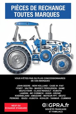 Toutes vos pièces moteurs et agricoles sont chez GPRA 